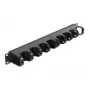 Cable management panel DeLOCK 19 inch 10 closed routings 1U black