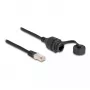 DeLOCK Cable RJ50 male to RJ50 female IP67 waterproof 20 cm