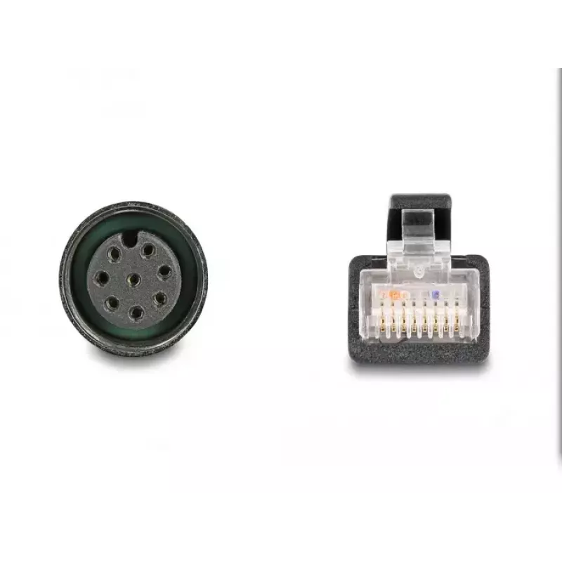 DeLOCK M12 Adapter Cable A-coded 8 pin female to RJ45 male 50 cm