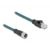 DeLOCK M12 Adapter Cable A-coded 8 pin female to RJ45 male 50 cm