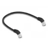 Network Cable DeLOCK RJ45 Cat.6A S/FTP 45° downwards angled 0.5 m black