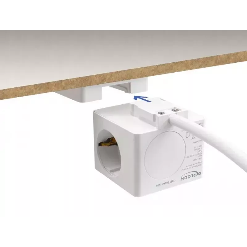 DeLOCK 11497 Socket-Outlet CEE 7/3 + USB White 250V 16A