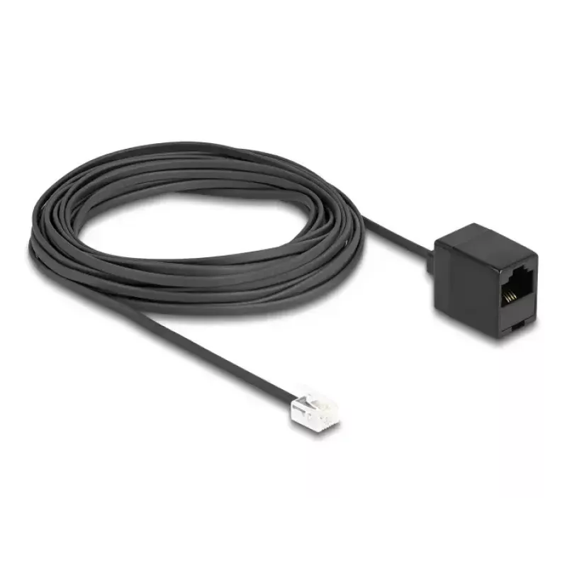 DeLOCK Telephone Cable RJ11 plug to RJ45 jack black 10 m