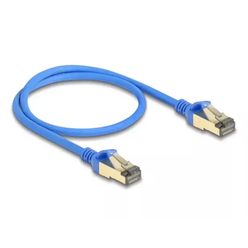 DeLOCK RJ45 Network Cable Cat.8.1 F/FTP Slim 0.5 m blue