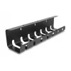 Cable holder DeLOCK 88031 under-table mounting black 2 pcs set