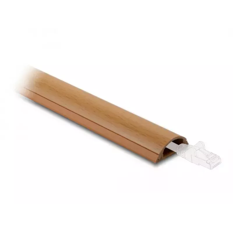 Cable duct DeLOCK 20730 30 x 11 mm self-adhesive wood look