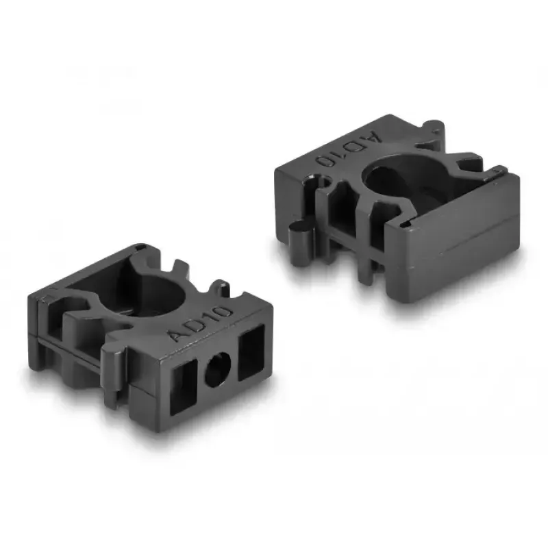 Cable holder DeLOCK 60481 10 mm black 8 pieces