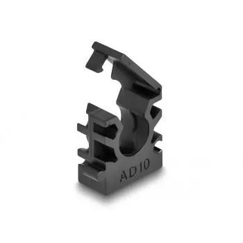 Cable holder DeLOCK 60481 10 mm black 8 pieces
