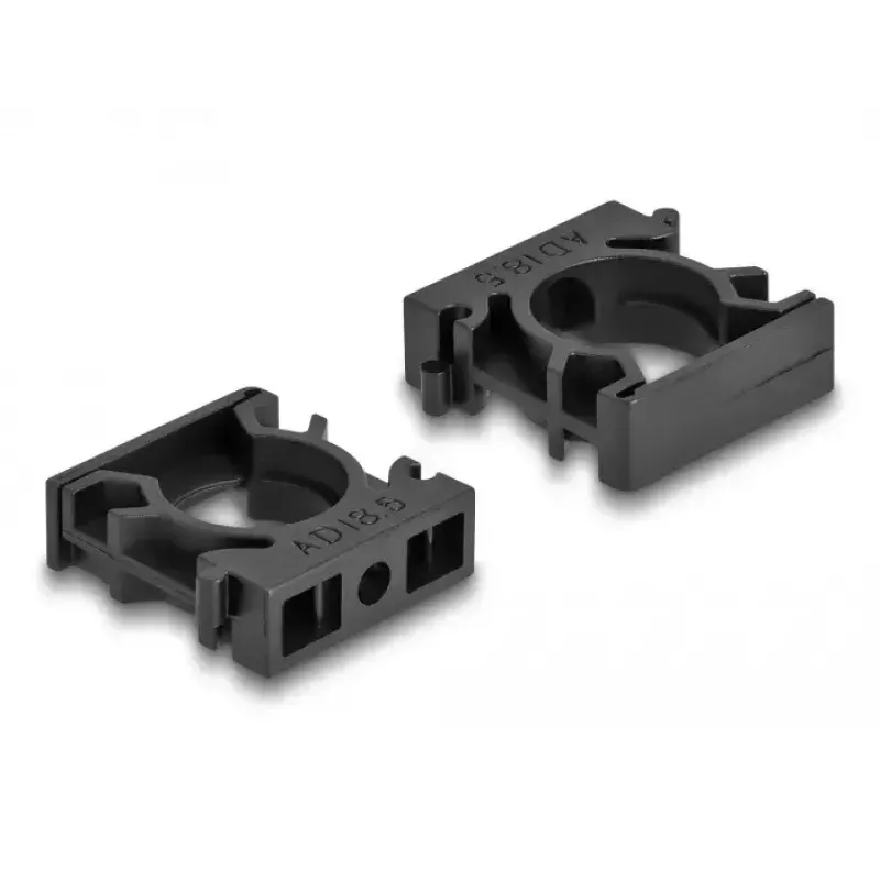 Cable holder DeLOCK 60484 18.5 mm black 8 pieces