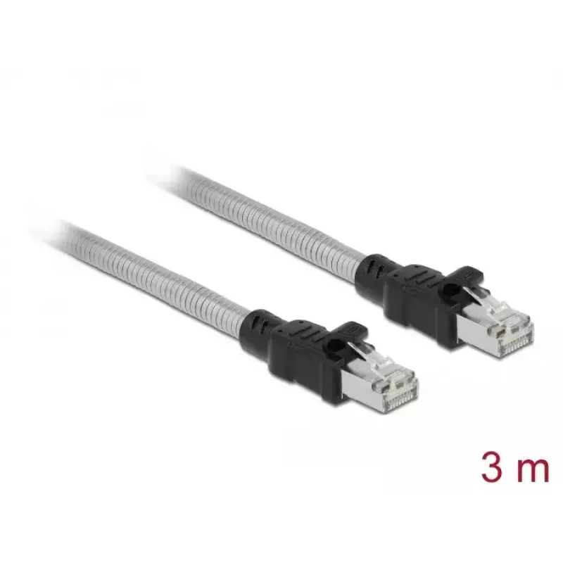 DeLOCK RJ45 Cable Cat.6A U/FTP with metal jacket 3 m