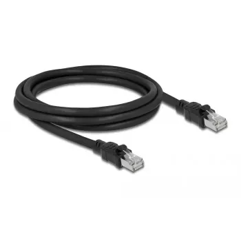 Network Cable DeLOCK RJ45 Cat.6A F/UTP 2m Black