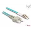 DeLOCK Fiber Optical Cable LC Duplex to SC Duplex OM3 3 m