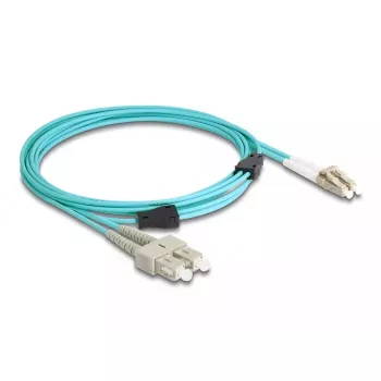 DeLOCK Fiber Optical Cable LC Duplex to SC Duplex OM3 3 m