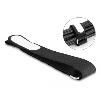 Hook & loop cable tie DeLOCK 457x25mm black 5 pieces