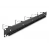 Cable management panel DeLOCK 19 inch 66918 with 5 metal hooks black