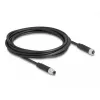 DeLOCK M8 3 pin Cable A-coded male to female PUR TPU 3 m
