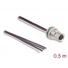 DeLOCK M8 panel-mount cable A-coded 4 pin female 0.5 m