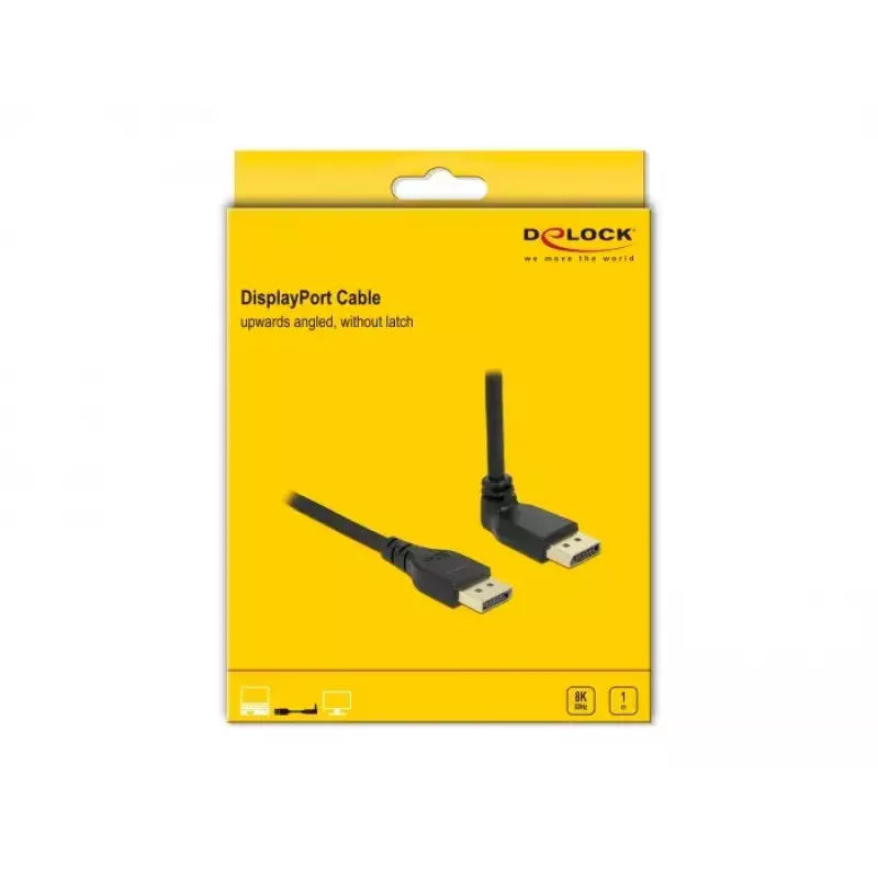 DELOCK DisplayPort cable 1 m, DisplayPort to DisplayPort, 5.7 mm diameter, up to 32 audio channels