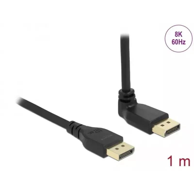 DELOCK DisplayPort cable 1 m, DisplayPort to DisplayPort, 5.7 mm diameter, up to 32 audio channels