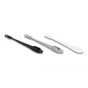 Cable holder DeLOCK 18427 self-adhesive set 3 pieces black grey white
