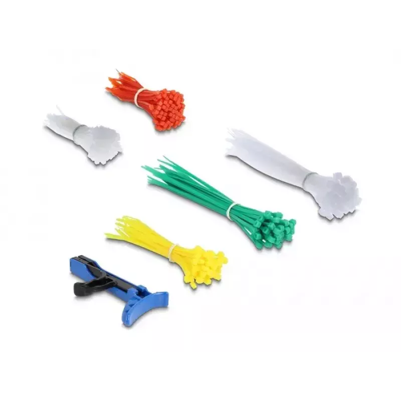 Hook & loop cable tie DeLOCK 18641 350 pieces assorted colours