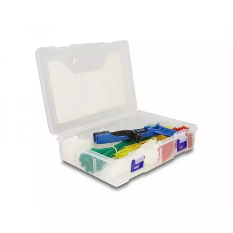 Hook & loop cable tie DeLOCK 18641 350 pieces assorted colours