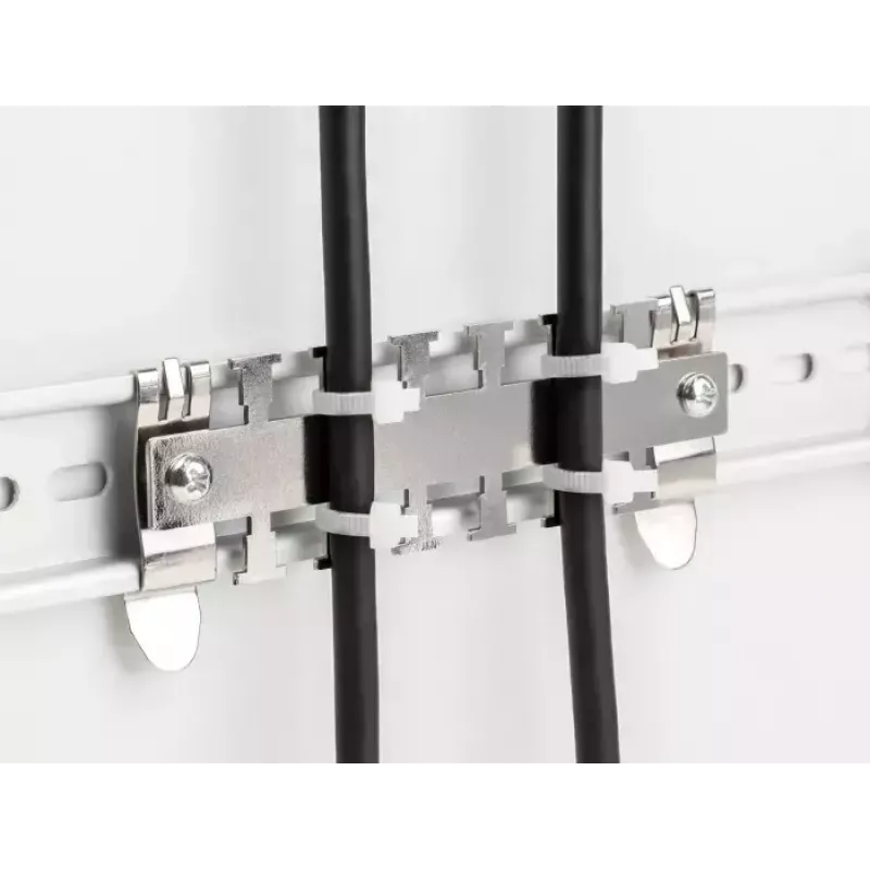 DeLOCK Cable Clamp for DIN Rail 3.5 cm Diameter Metallic Metal