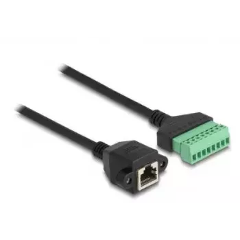 DeLOCK RJ45 Cable Cat.6 female to Terminal Block Adapter 30 cm