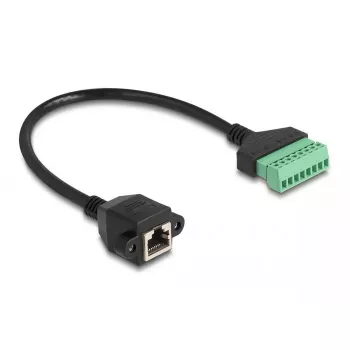 DeLOCK RJ45 Cable Cat.6 female to Terminal Block Adapter 30 cm
