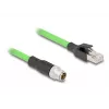 Network Cable DeLOCK M12 Cable X-coded 8 pin male to RJ45 male PUR (TPU) 5 m