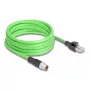 Network Cable DeLOCK M12 Cable X-coded 8 pin male to RJ45 male PUR (TPU) 5 m