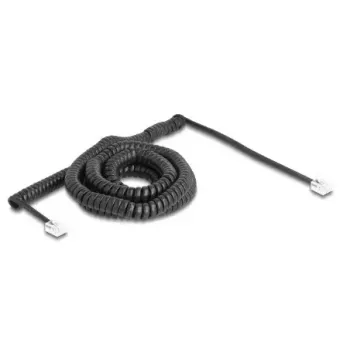 Telephone cable DeLOCK 90227 10 m Black RJ-11 to RJ-11