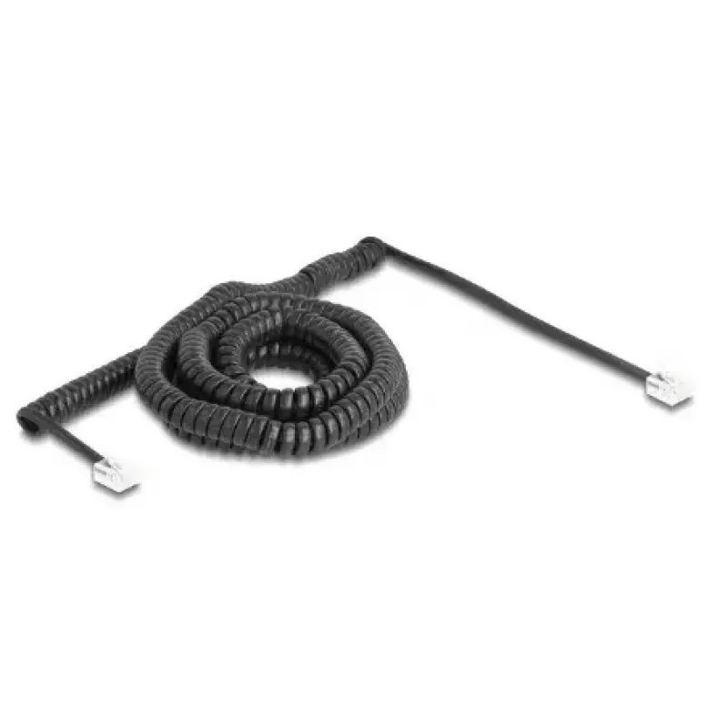 Telephone cable DeLOCK 90227 10 m Black RJ-11 to RJ-11