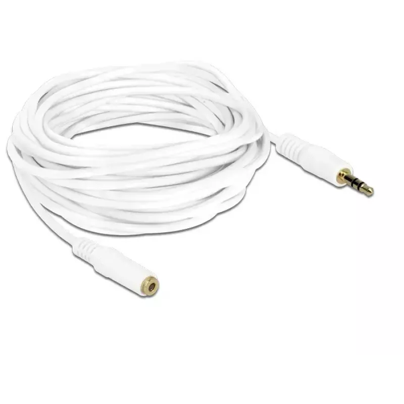Audio Cable 3.5mm M-F DeLOCK 83771 5m White
