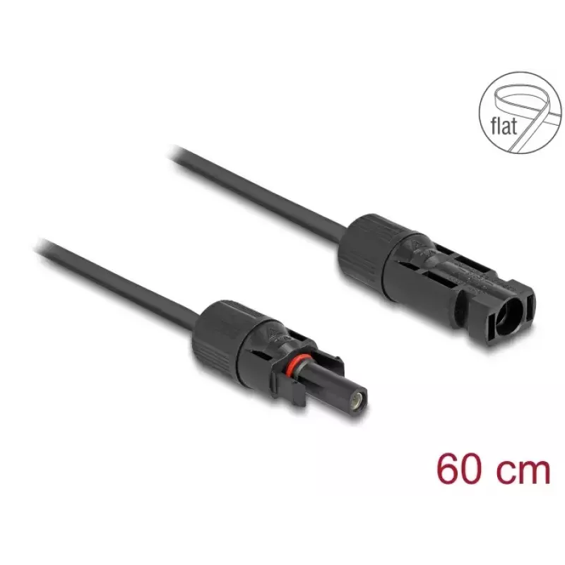 Cable DeLOCK DL4 Solar Flat Cable male to female 60 cm black 3.3 mm²