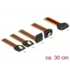 SATA cable DeLOCK 60148 0.3 m SATA 15-pin 4 x SATA 15-pin Beige Orange Red Yellow