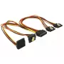 SATA cable DeLOCK 60148 0.3 m SATA 15-pin 4 x SATA 15-pin Beige Orange Red Yellow