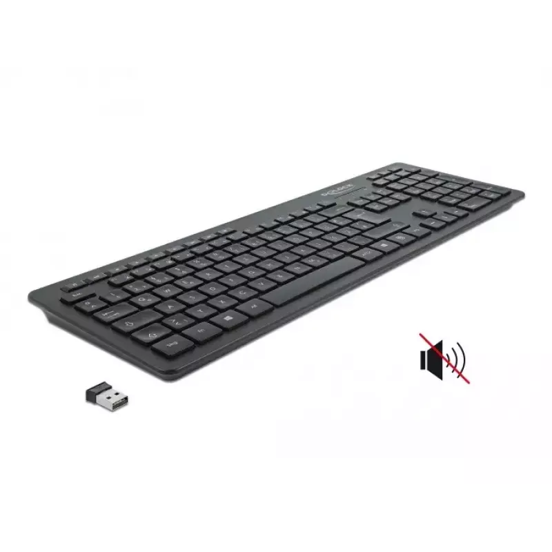 Keyboard DeLOCK 12004 Home USB QWERTZ German Black