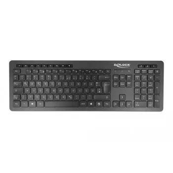 Keyboard DeLOCK 12004 Home USB QWERTZ German Black