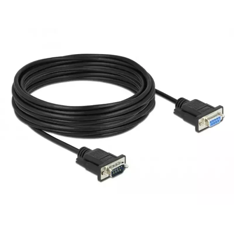 Serial Cable DeLOCK 86599 Black 10 m RS-232 Sub-D9