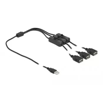 USB Type-A male to 3 x USB Type-A female with switch 1 m DeLOCK 86804