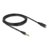 Audio Cable DeLOCK 85733 3m 3.5mm Male to Female Black Gold Plated
