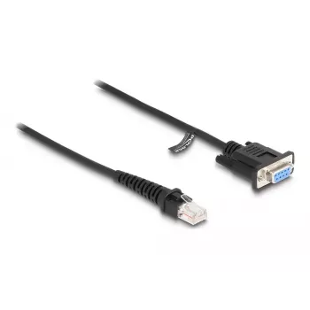 DeLOCK Coiled Cable RJ50 male to D-Sub 9 female 1.5 m black