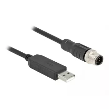 DeLOCK sensor/actuator cable 1.8 m M12 USB 2.0 Type-A Black