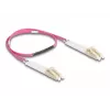 Optical Fiber Cable DeLOCK LC Duplex to LC Duplex OM4 0.5m