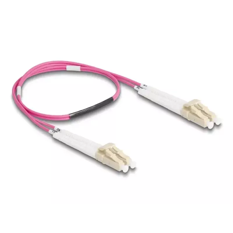 Optical Fiber Cable DeLOCK LC Duplex to LC Duplex OM4 0.5m