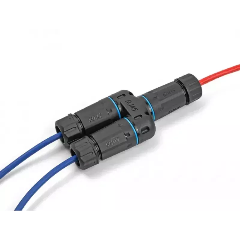 DeLOCK Cable Connector RJ45 jack to 2 x RJ45 jack Cat.6A waterproof