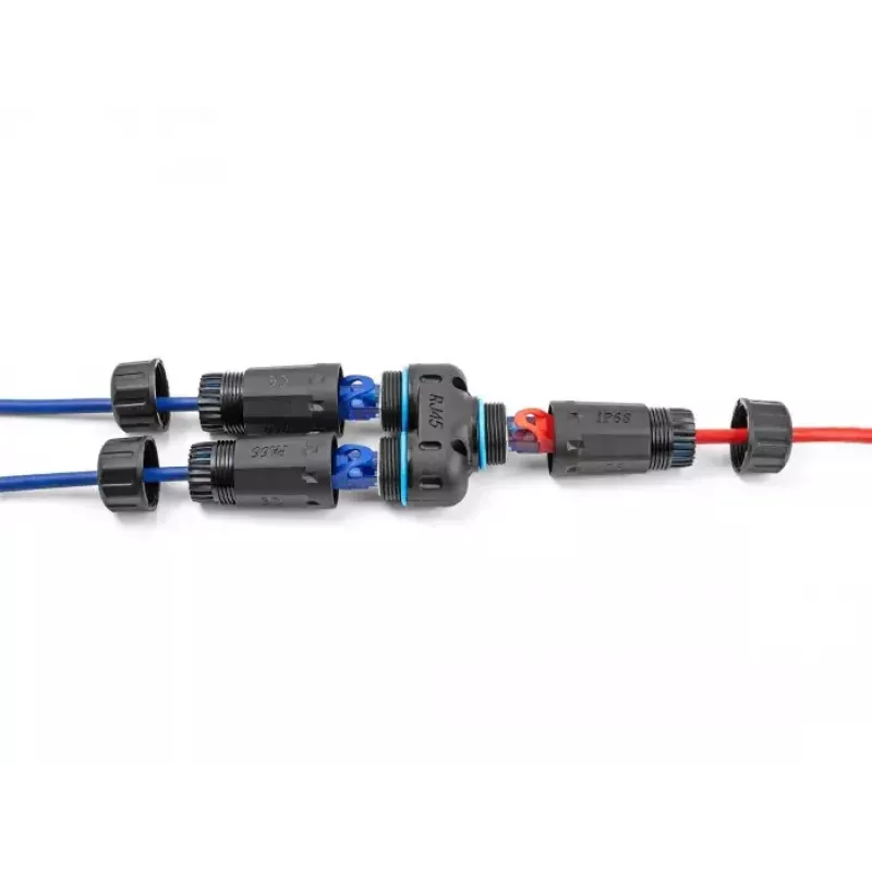 DeLOCK Cable Connector RJ45 jack to 2 x RJ45 jack Cat.6A waterproof