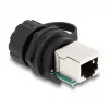 DeLOCK Cable Connector RJ50 jack to RJ50 jack IP68 waterproof black