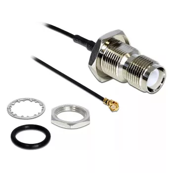 Signal Cable DeLOCK 88464 0.2m Black Gold Silver